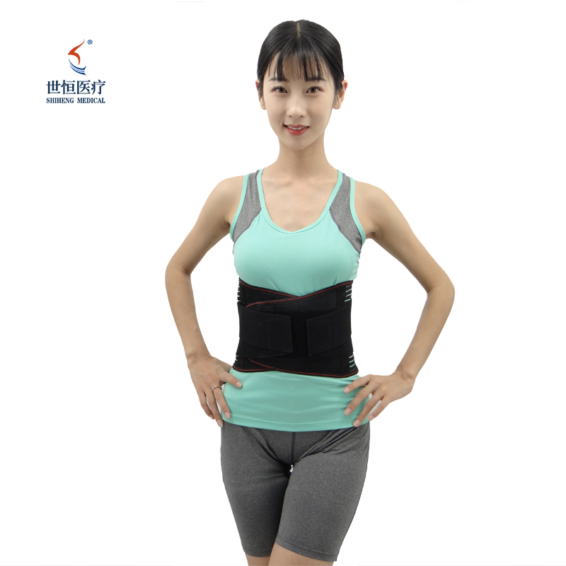 Elastic and breathable waist support brace