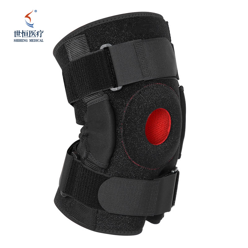 Knee brace with breathable holes and gel pad